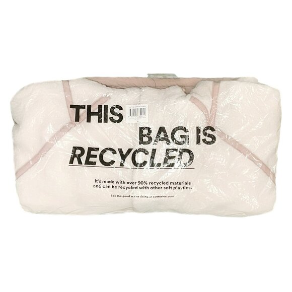 Sherpa Fleece Hoodie Pullover — Cozy Winter Athleisure — White & Tan — XL NWT - Picture 1 of 9